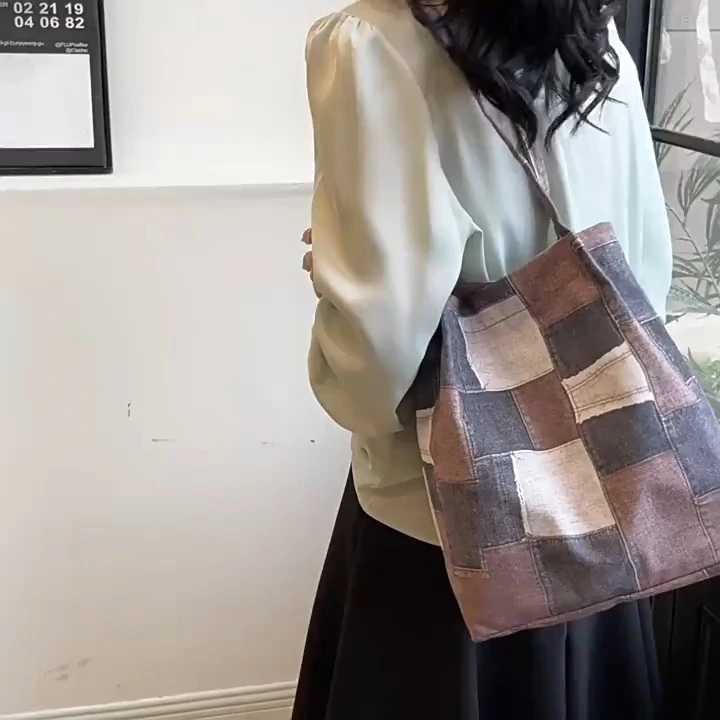 Nouveau sac en tissu à la mode, sac fourre-tout à la mode, sac à bandoulière décontracté à grande capacité polyvalent 1