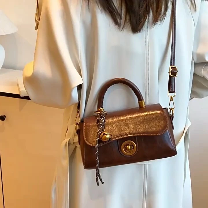 Bolso versátil de alta gama, bolsa pequeña de modernas vintage, bolsa de cuerpo cruzado multifuncional portátil 1