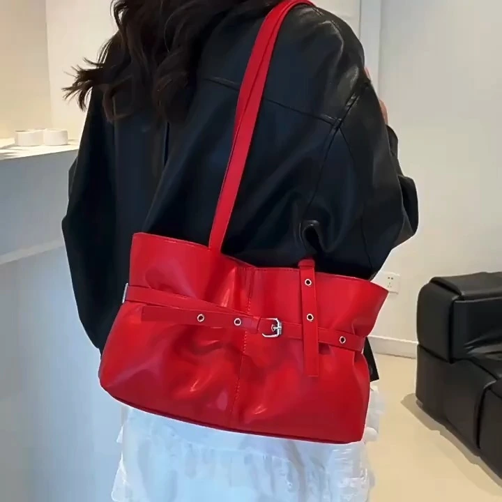 Borsa tote semplice e spaziosa, borsa a tracolla alla moda e di alta qualità, borsa a tracolla casual e portatile 1