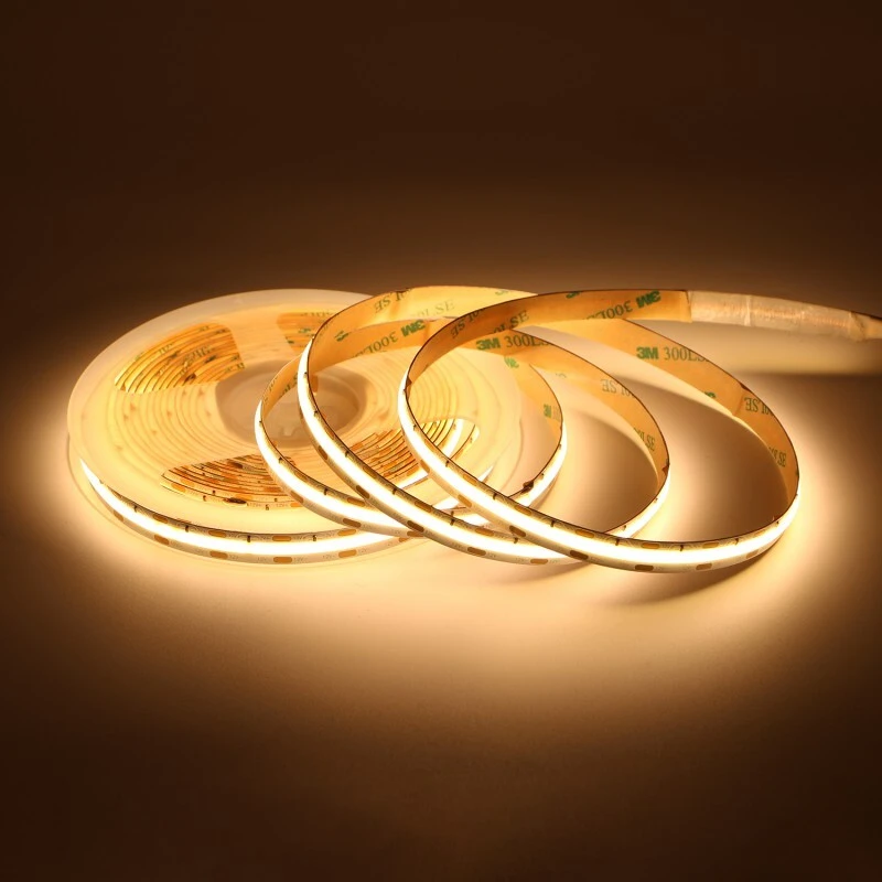 Smile Lighting504 LEDs/m of 10mm 12V 12W dot-free uniform illumination cob Chip LED strip light 1