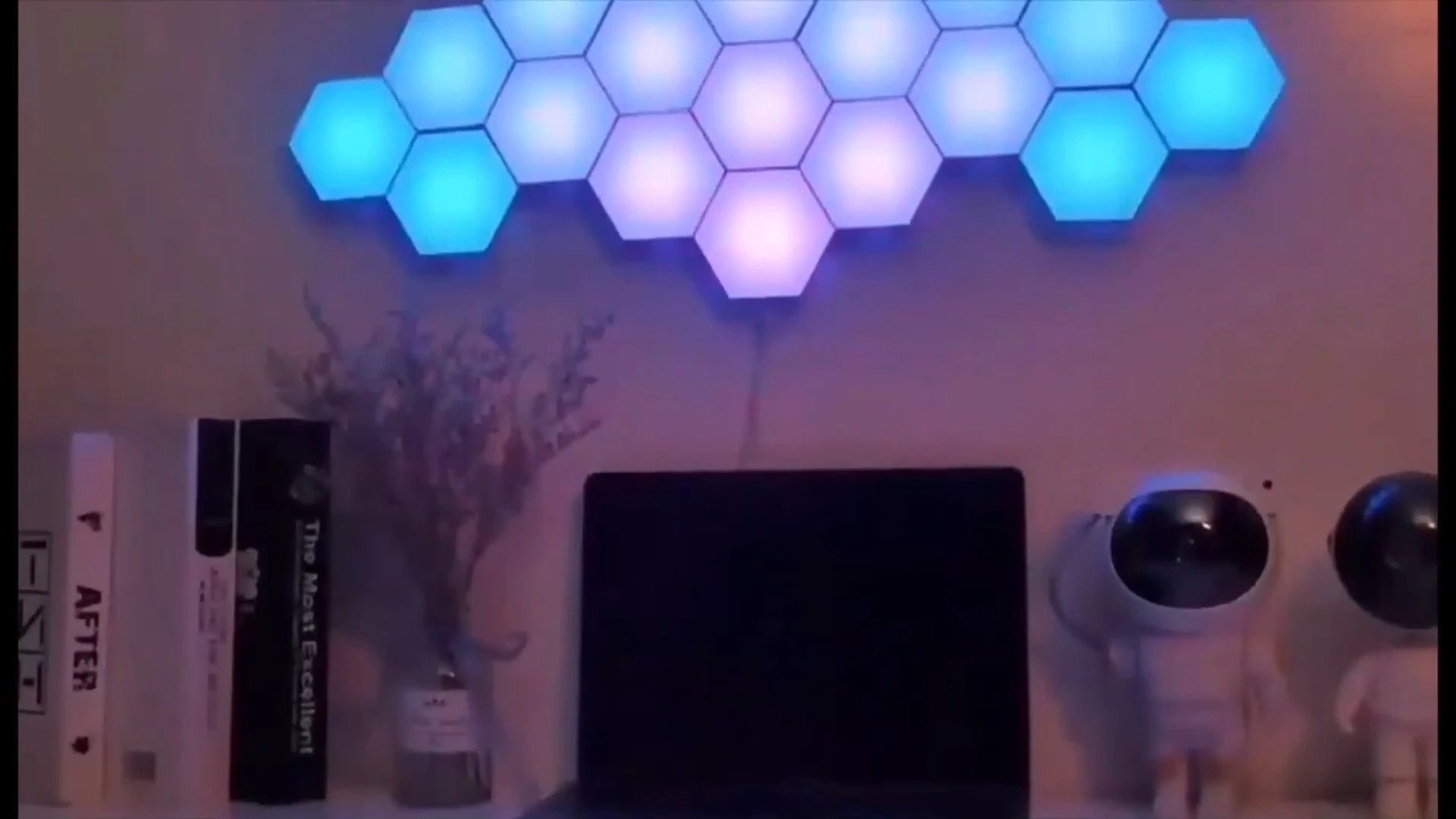 Iluminación de la sonrisa DIY RGB LED HEXAGONAL LUCHES CUANTUM Light con App & Control remoto 1