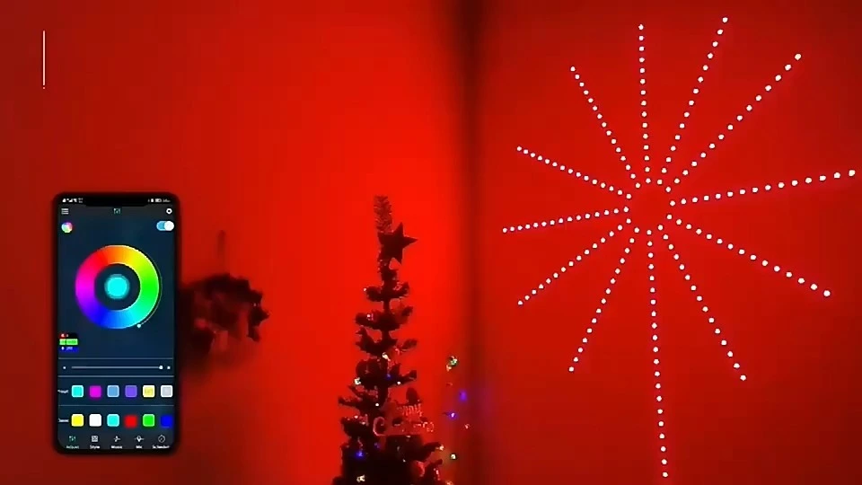 Smile Lighting USB App Control & Remote Control RGBIC LED Fireworks Strip Light 1