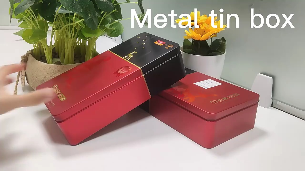 Teedosen zur Aufbewahrung und Verpackung Rechteckige Blechdose aus Metall 1