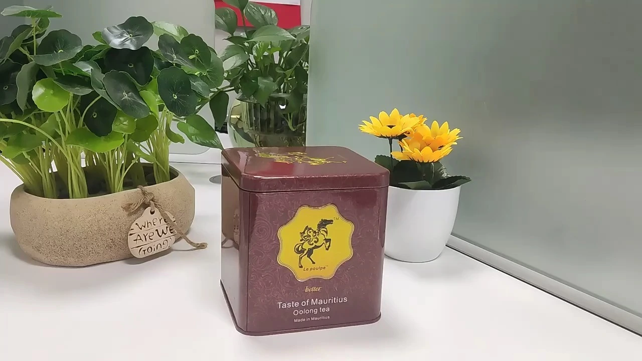 Square Shape Tea Tin Can for Packaging 1