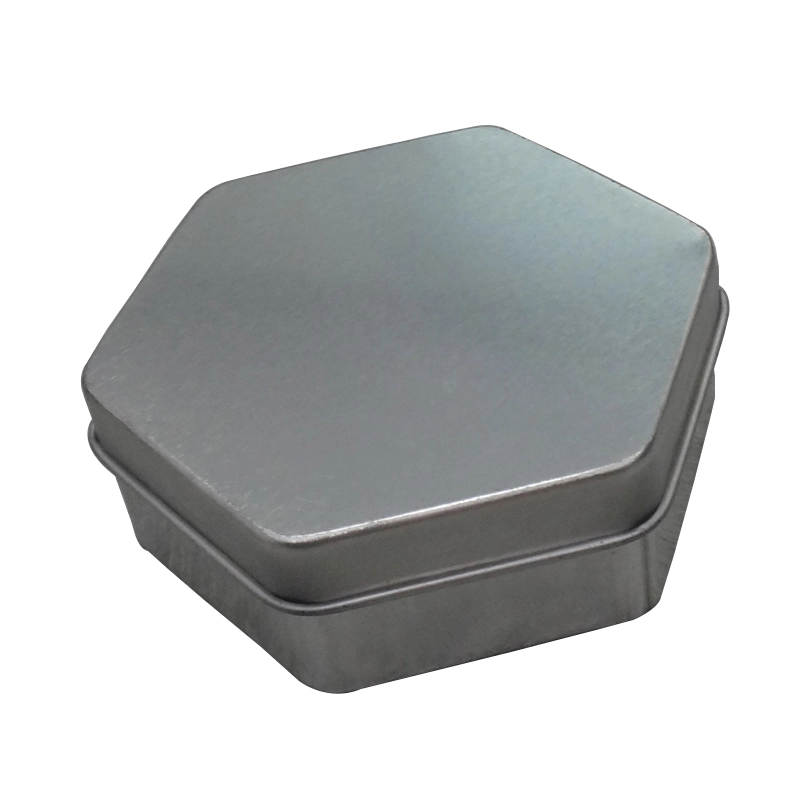 Sechseckiger Metalldosenbehälter mit Geschenkverpackung für ätherische Öle für Kekse in Lebensmittelqualität 1