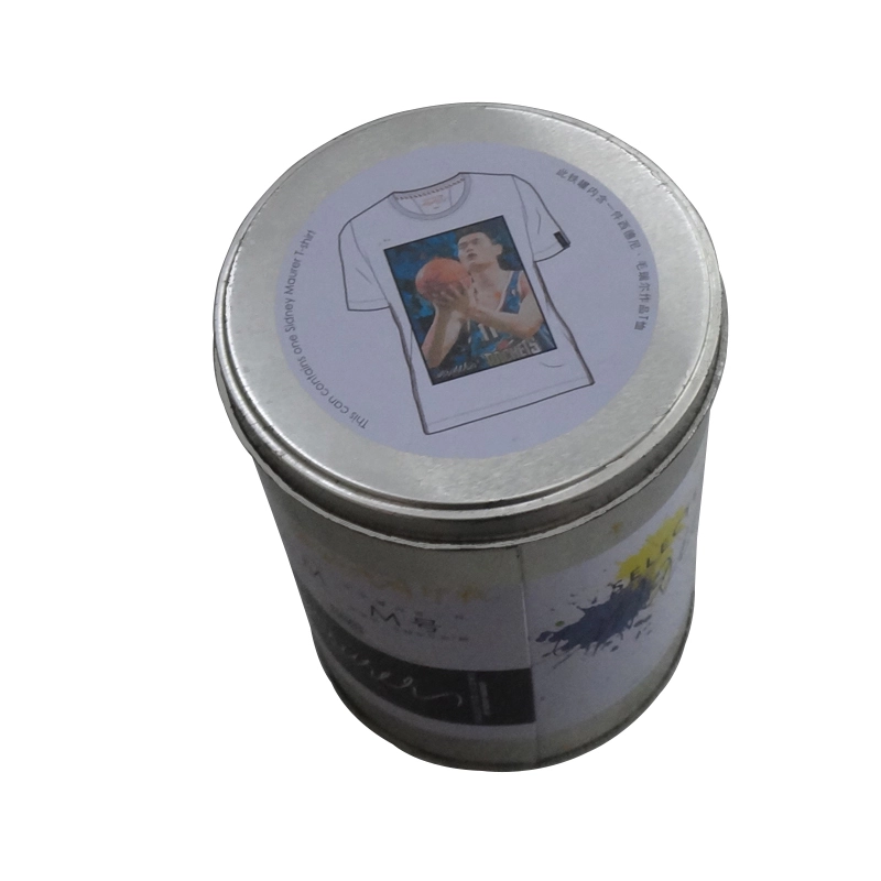Camiseta de latas redondas de la fábrica de embalaje de la empresa Tin Box 1