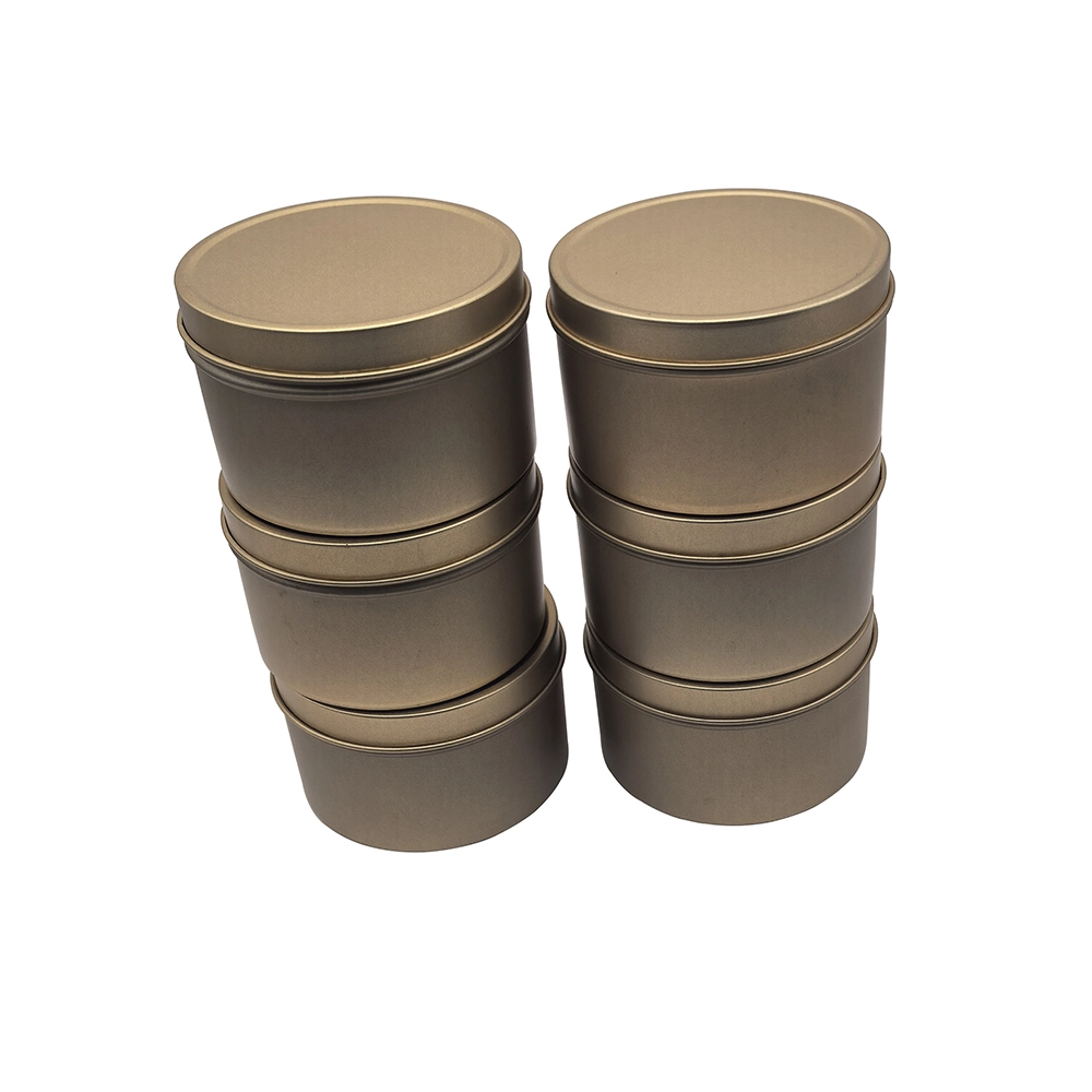 Round Custom Printed Candle Tins Wholesale for Aromatherapy Jar 170g 8OZ metal packaging 1