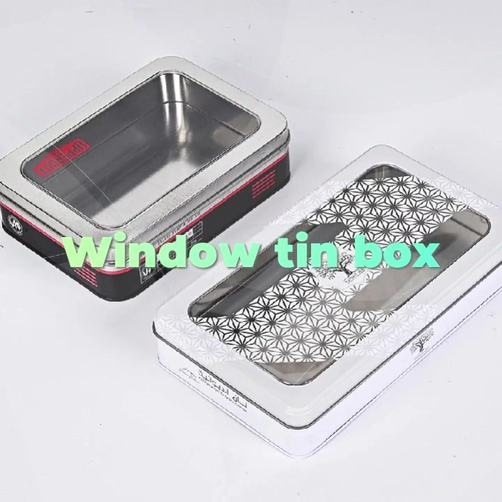 Rectangular Window Lid Tin Box  Custom Logo Candy Packaging Tin Container | Food Grade Metal Box for Chocolate  Sweets 1