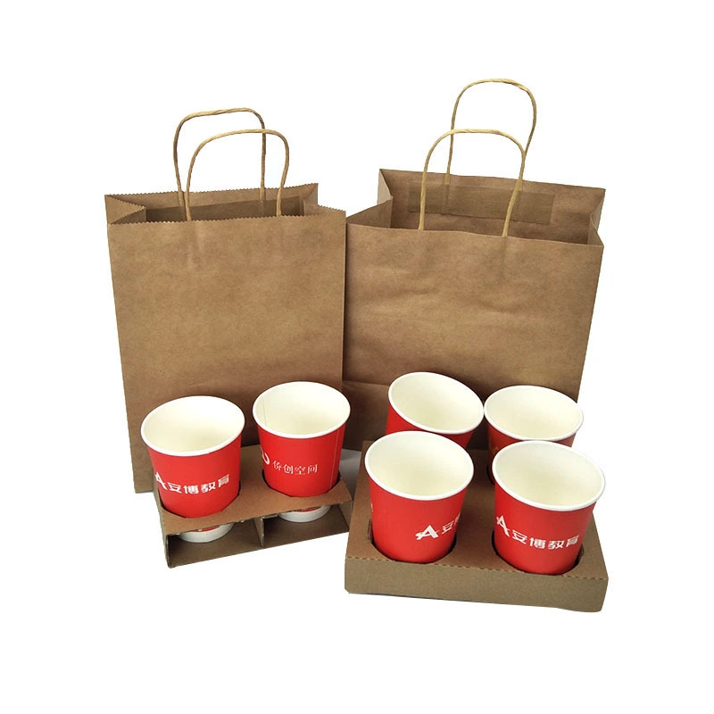 Custom Logo Printing Kraft Paper Bag for Gift Shopping 1