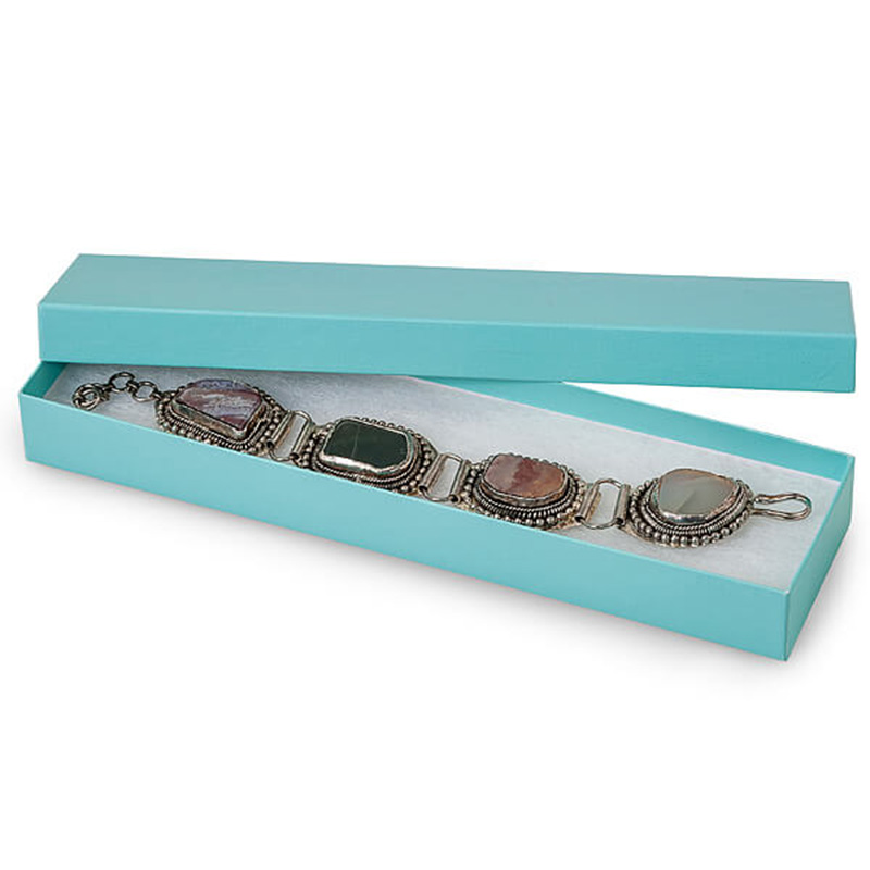new off white jewelry box magnetic with thank you stickers for children toys 5