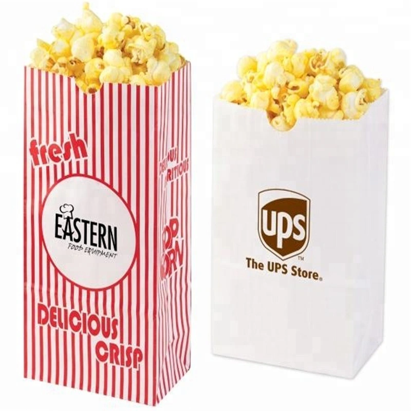 high quality logo printed greaseproof custom popcorn paper bag 1