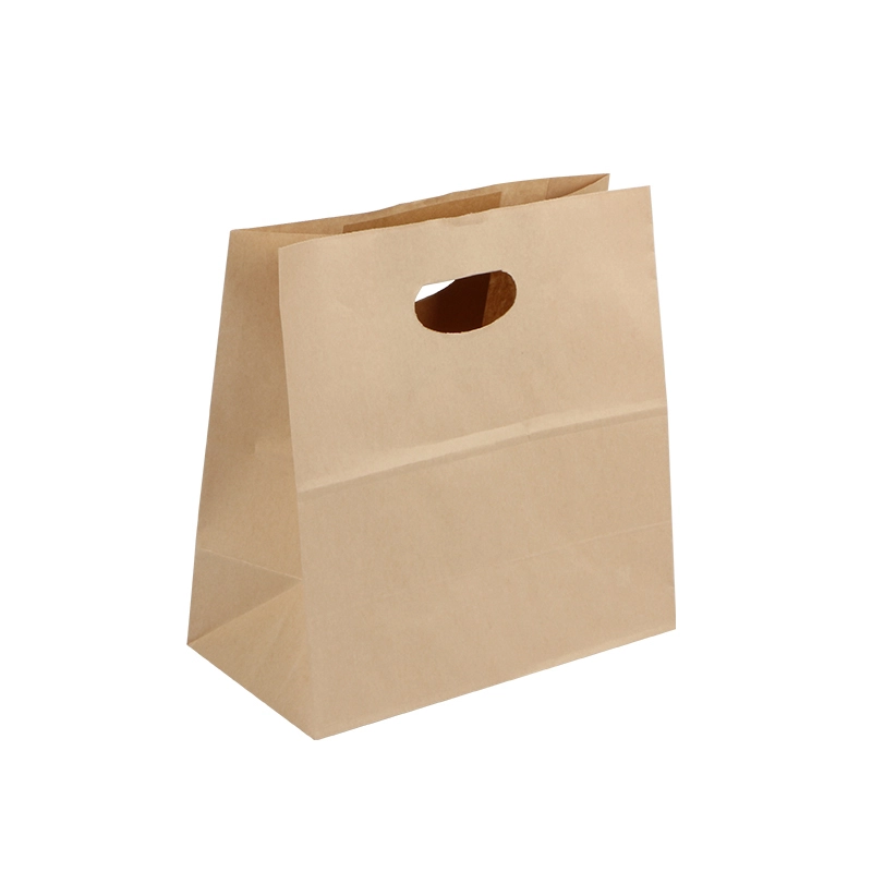 Custom Printed Fashion Recyclable Food Brown Kraft Paper Bag 1