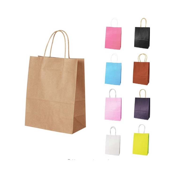 Professional custom logo cheap food takeaway kraft paper bag coffee takeaway paper bag pizza paper bag 1