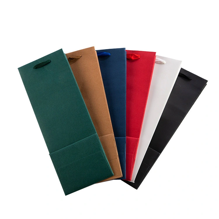 welmpcakaging Customizedexclusivelogo,winegiftpackagingbagsofvarioussizes,withhandles,champagnepaperbags 1