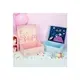 foldable navy blue gift boxes with lids ribbon printed for sale 5
