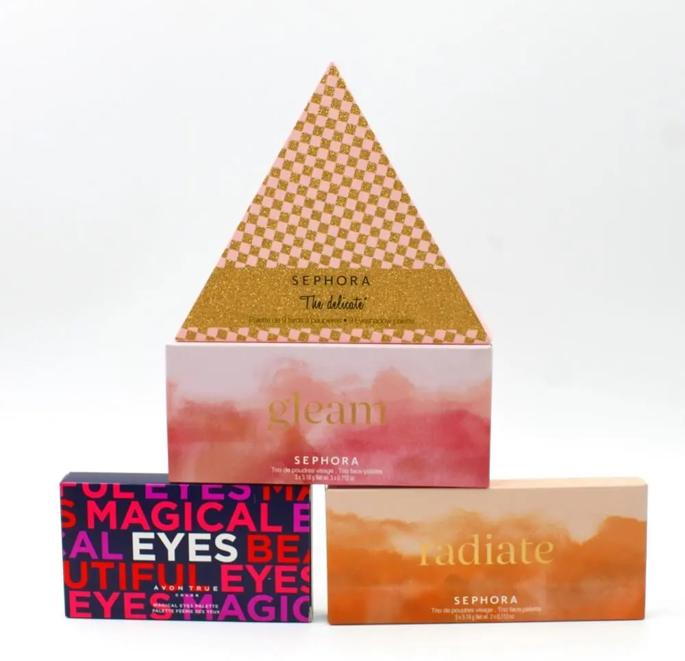 Customize Cosmetic Packaging Box Paper Eyeshadow Palette Box 1
