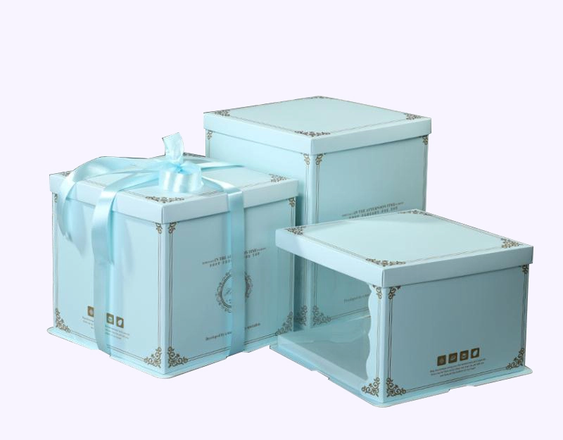 Luxury Transparent Packaging Boxes Clear PVC Cake Box 1