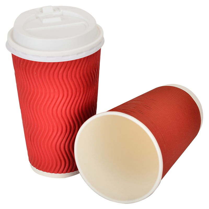 Custom paper cup,hot paper cup,disposable ripple wall paper coffee cup 7