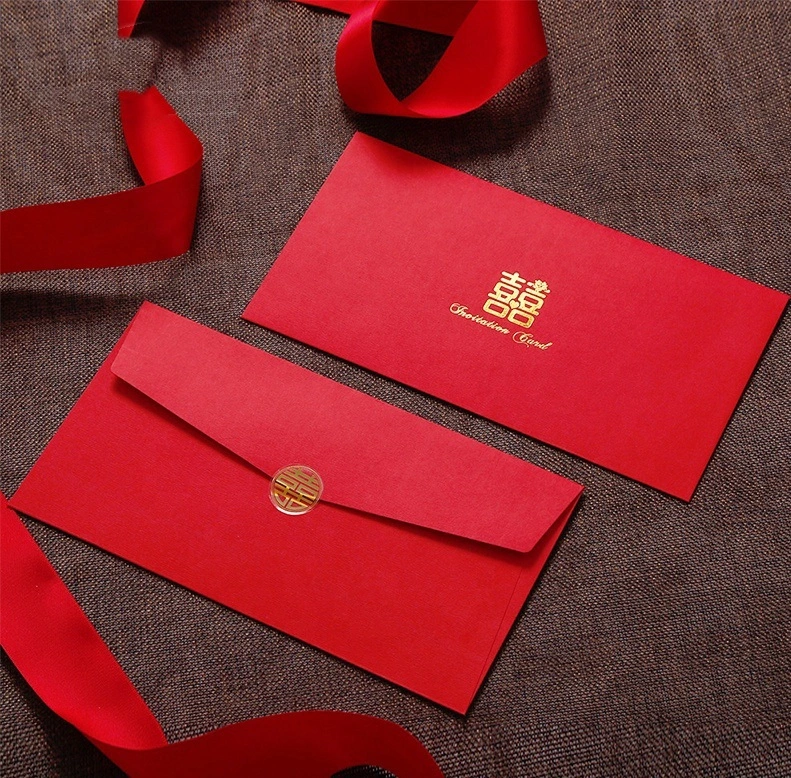 Custom Wedding Red Packet Gift Card Envelope Printing 1