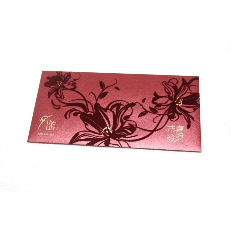 Chinese red bags packet set card printing Golden Stamped Die-Cut Shape Design Customized. 1