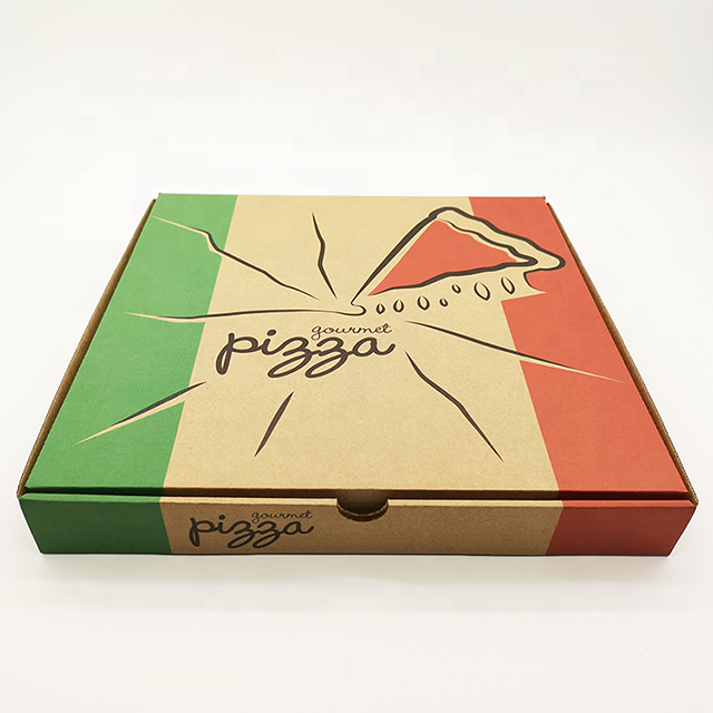 Wholesale Pizza Box Package Carton Hong Kong Supplier Custom Design Printed Packing Bulk Cheap Pizza Boxes with Logo 2