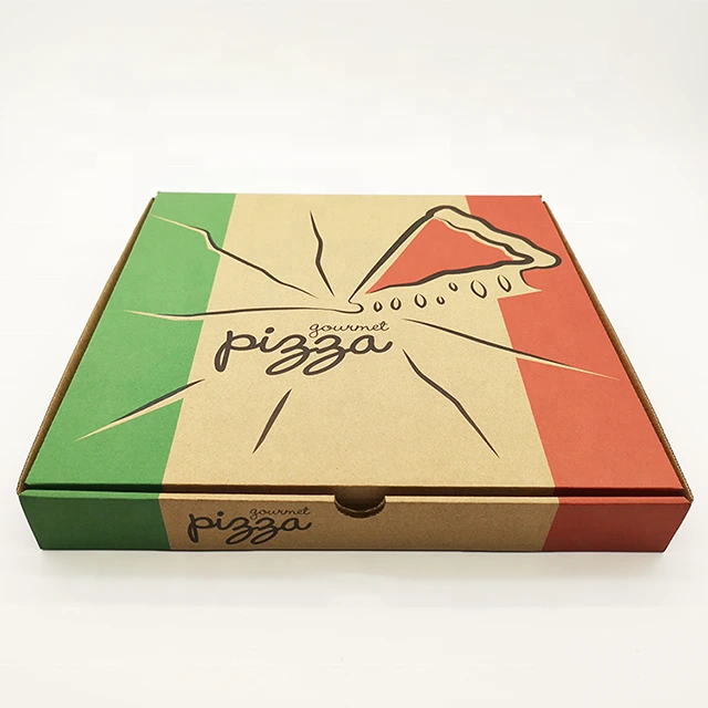 Wholesale Pizza Box Package Carton Hong Kong Supplier Custom Design Printed Packing Bulk Cheap Pizza Boxes with Logo 1