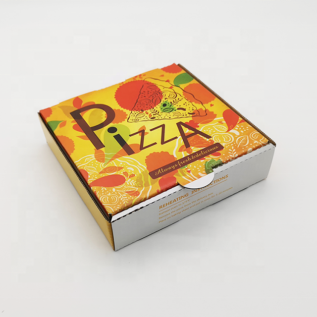 Wholesale Pizza Box Package Carton Hong Kong Supplier Custom Design Printed Packing Bulk Cheap Pizza Boxes with Logo 7