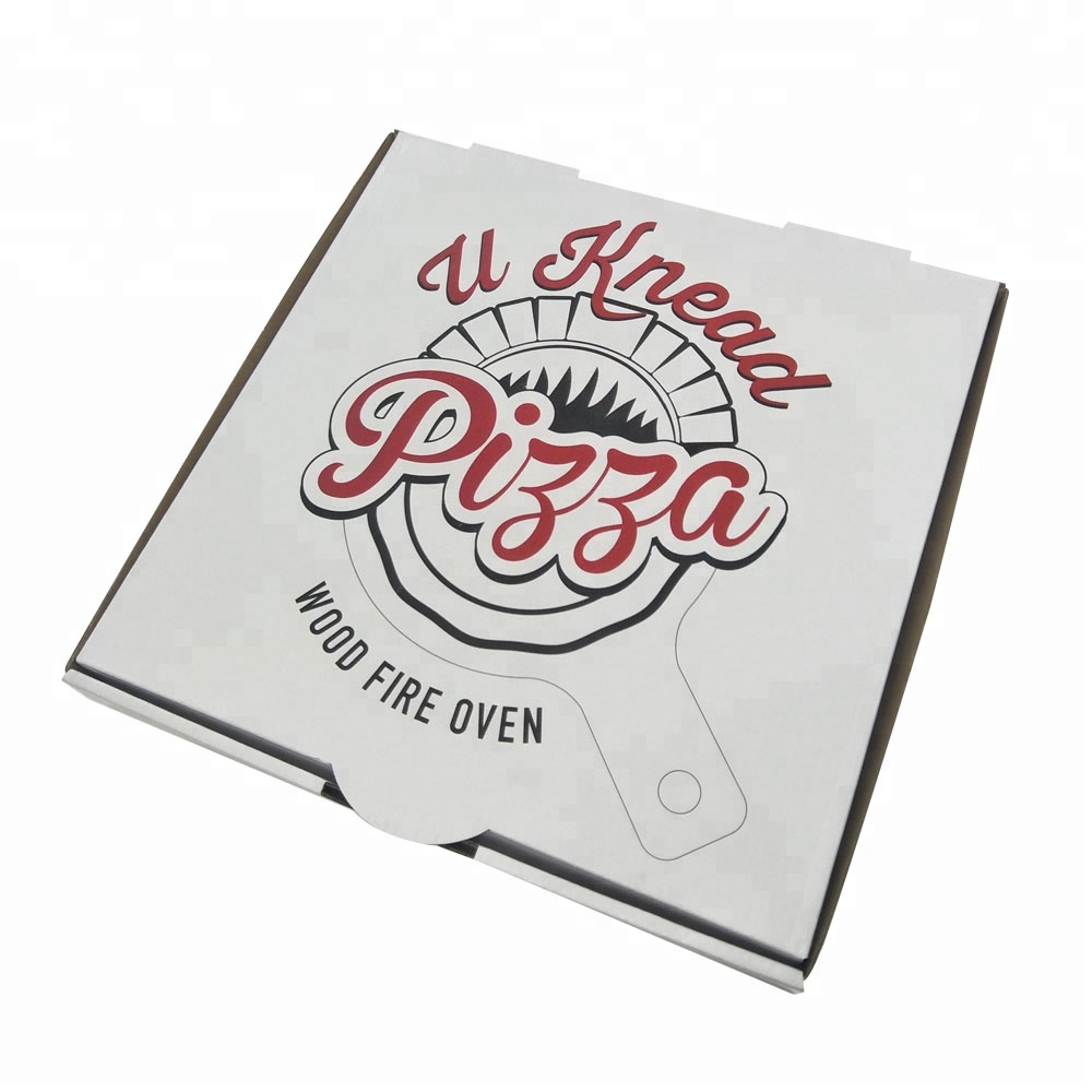 HK Food grade flute corrugated custom printed size caja para pizza design cardboard carton pizza box 6