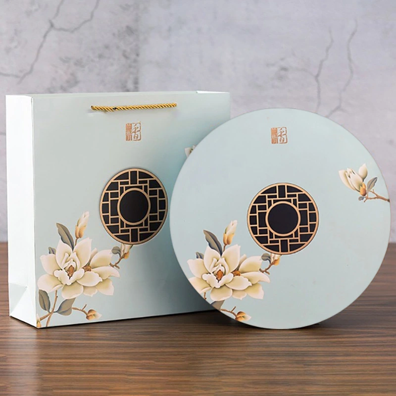 2021 New design Wholesale Customized gold foiling LOGO paper gift packaging high end quality mooncake box Hong Kong Mooncake Box Supplier 1