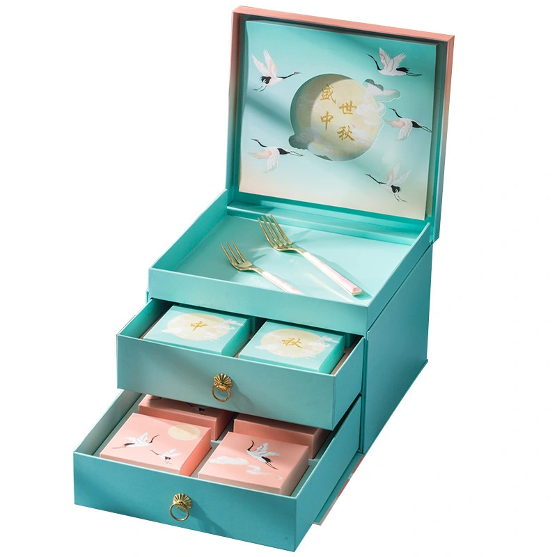 Mooncake Box Hard Gift Box Wholesale Luxury Hard Fancy Paper Packaging Mooncake Gift Box 1