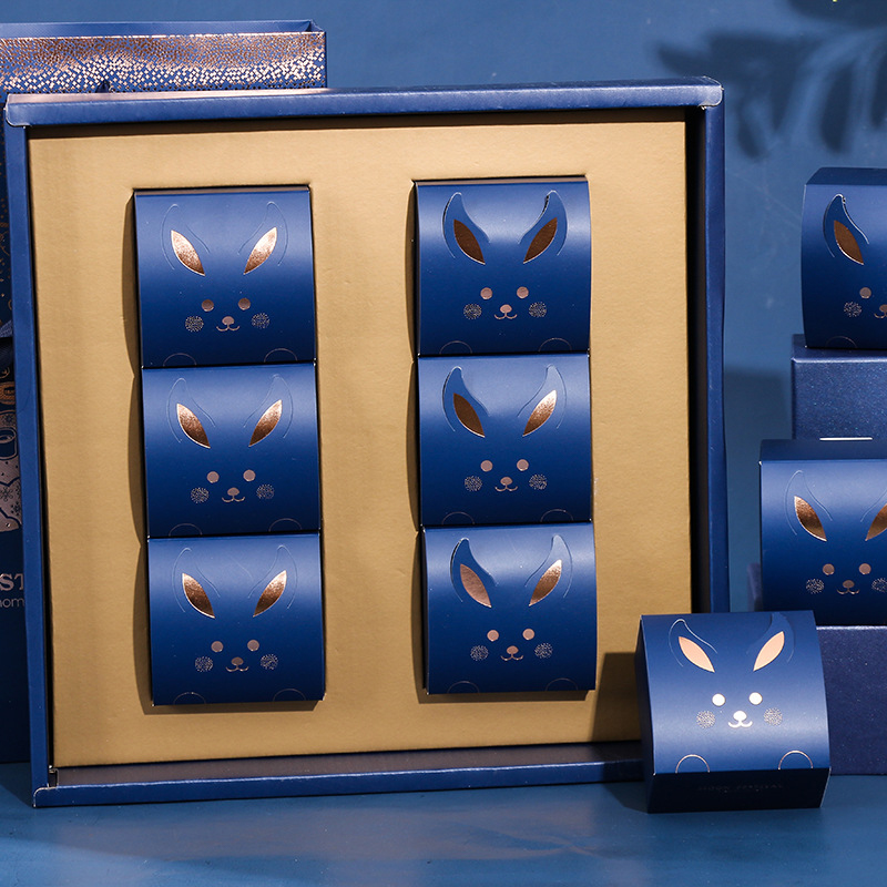 Hong Kong supplier custom design luxury Mid-autumn moon cake gift packaging box with insert 3