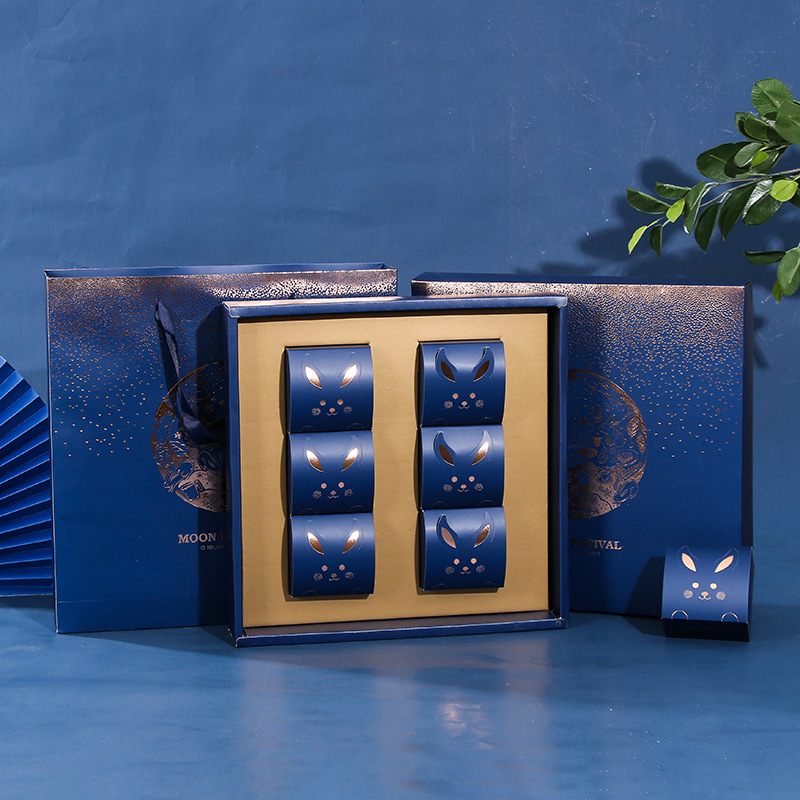 Hong Kong supplier custom design luxury Mid-autumn moon cake gift packaging box with insert 5