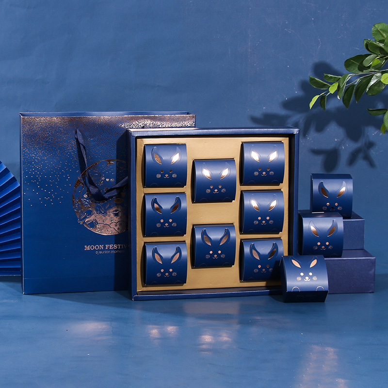 Hong Kong supplier custom design luxury Mid-autumn moon cake gift packaging box with insert 6