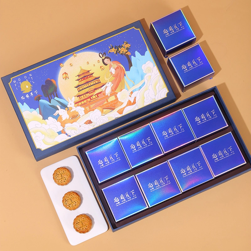 Hong Kong supplier customized high-end logo printed moon cake box 1