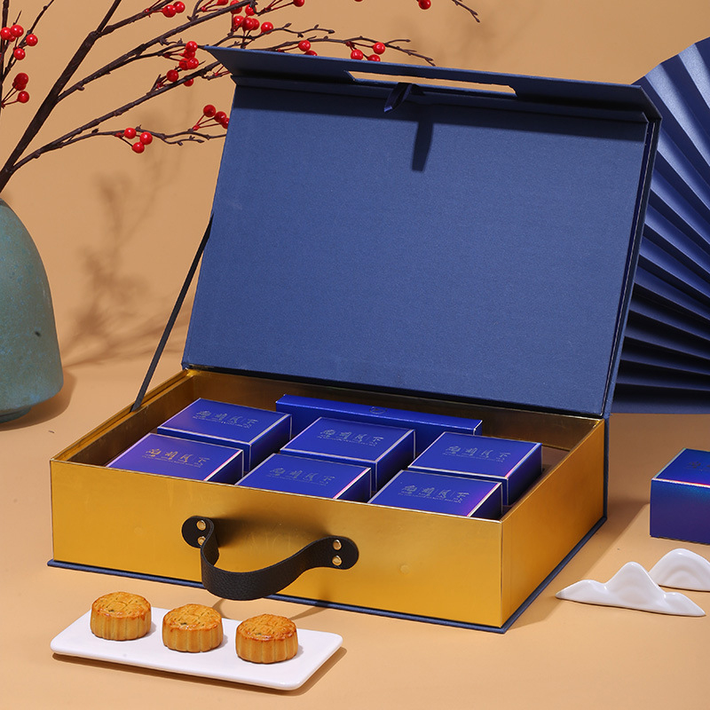 Hong Kong supplier customized high-end logo printed moon cake box 5