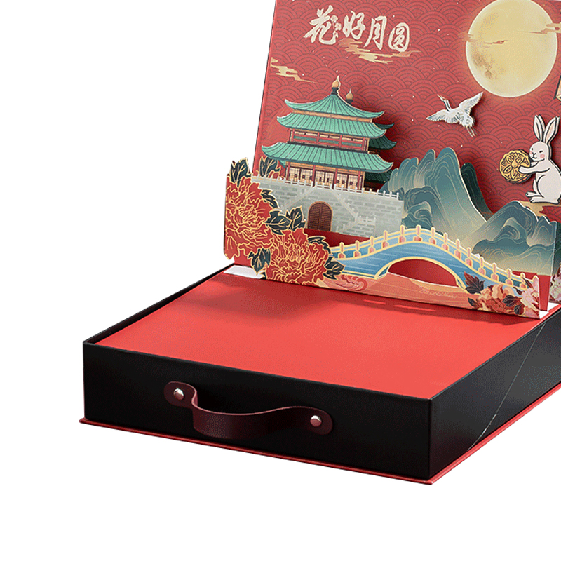 Hong Kong supplier custom logo special design moon cake packaging box high-end gift box 3