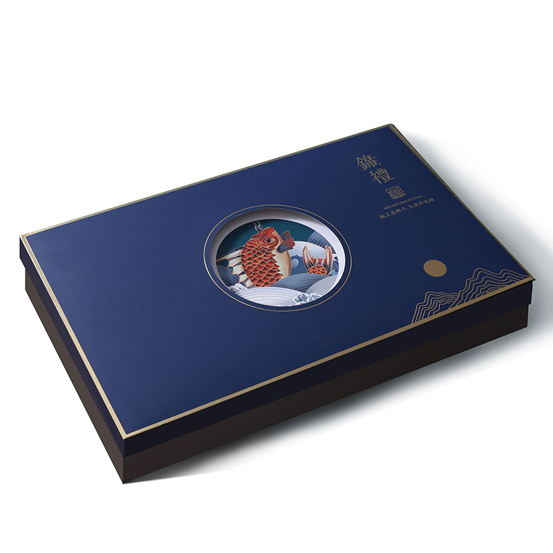 Hong Kong factory custom design/printing/logo high-end gift packaging box moon cake moon cake box with handle 1