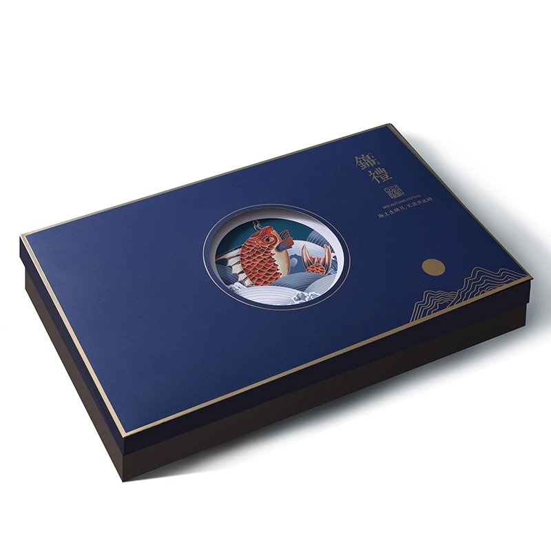 Hong Kong factory custom design/printing/logo high-end gift packaging box moon cake moon cake box with handle 1