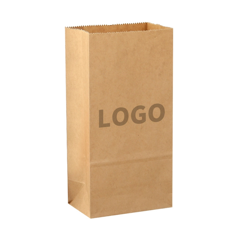 HongKong local Manufacturer Design Logo Size Bakery Food Printed 60g 70g 85g Brown White Kraft paper Bread loaf Packaging Paper Bag 1
