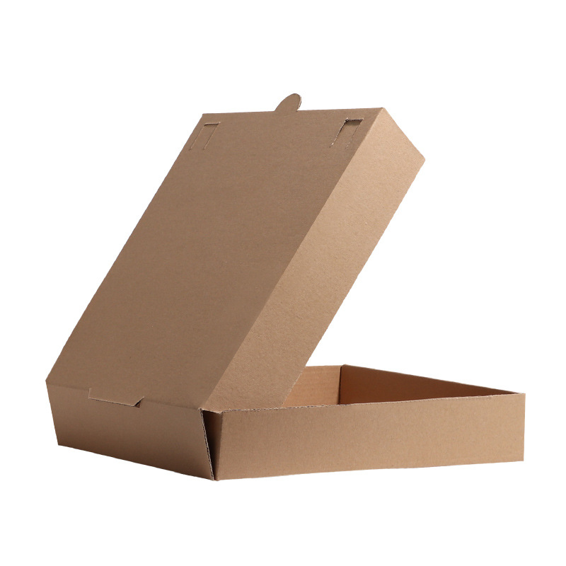Wholesale Custom Printed Personalised All Size 9 10 11 12 14 18 Inch Corrugated Kraft Paper Fries Burger Pizza Boxes 4