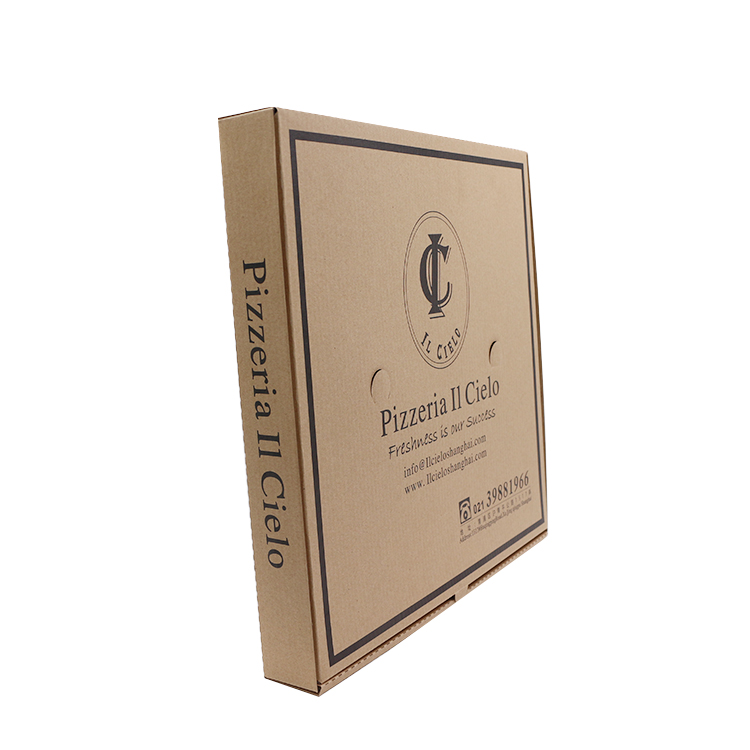 Custom Multi Specification Biodegradable Kraft Paper Takeaway Baked Pizza Box 6 7 8 9 10 12 16 inch 5