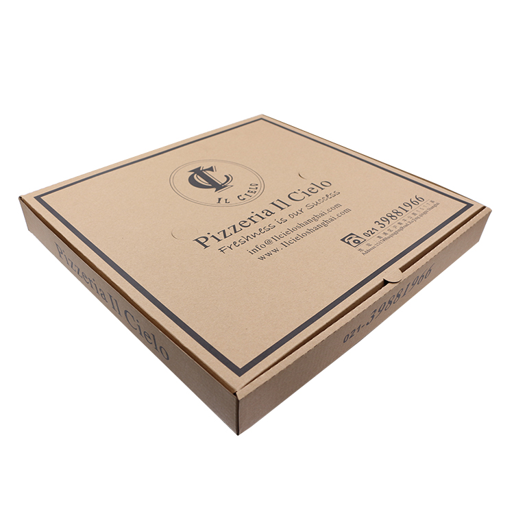 Custom Multi Specification Biodegradable Kraft Paper Takeaway Baked Pizza Box 6 7 8 9 10 12 16 inch 6