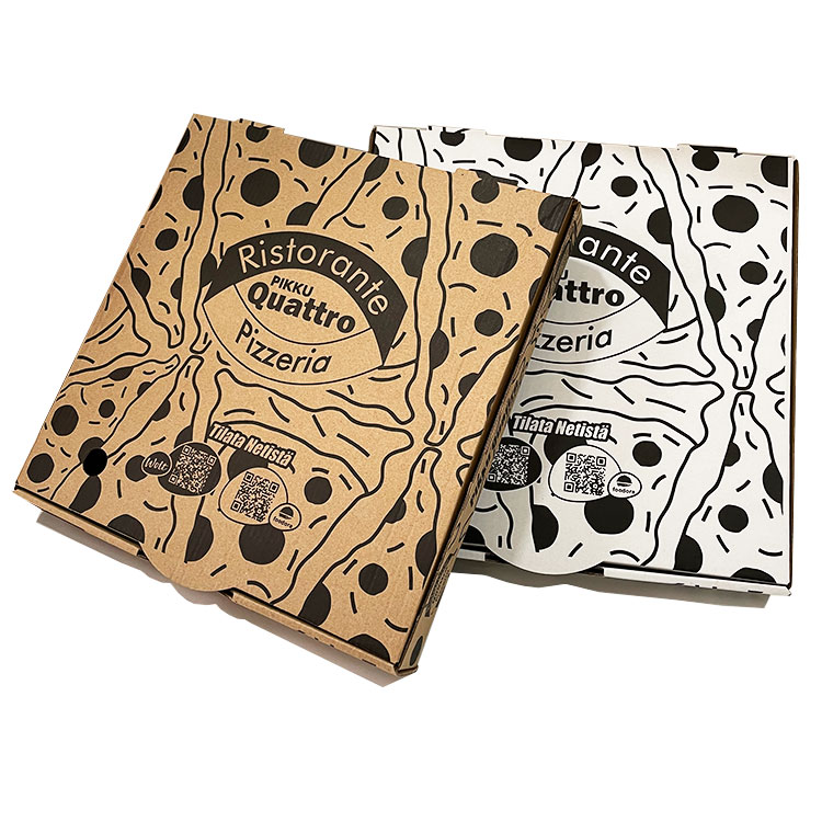 Food grade flute corrugated custom printed size caja para pizza design cardboard carton pizza box 8