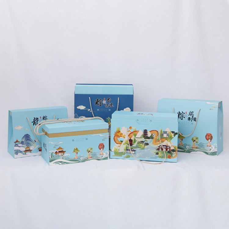Hong Kong Wholesale Custom Popular Design High-Quality Dragon Boat Festival Zongzi Paper Packaging Gift Box 1