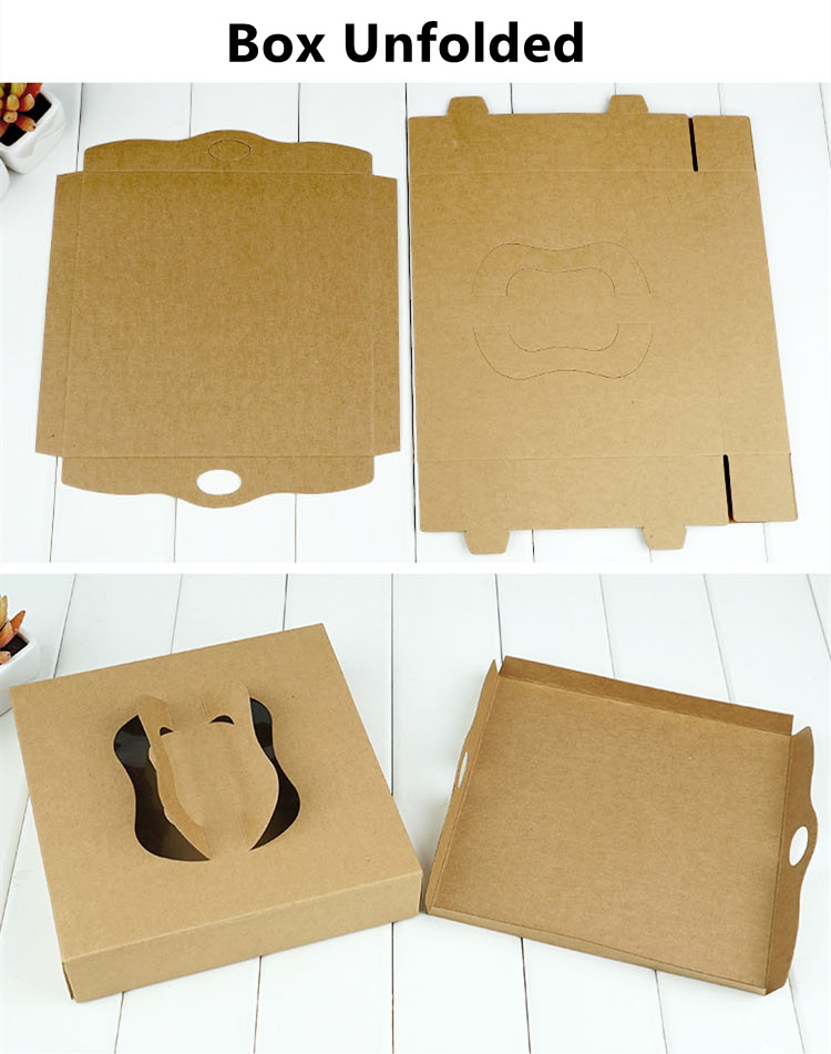 Cajas de pizza con asa de papel corrugado de grado alimenticio de 6, 7, 8, 9, 10, 12, 14, 16 y 18 pulgadas con logotipo, fabricantes mayoristas personalizados 4