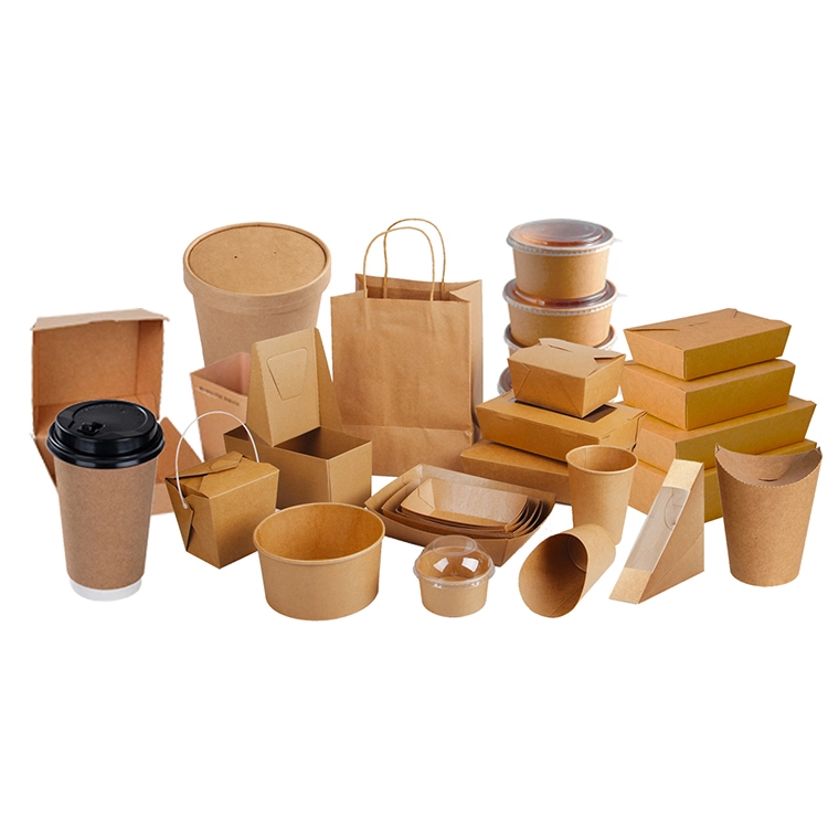 Hong Kong Wholesale custom printed different sizes recycled food grade take away fried chicken mousse cake food kraft paper packaging box carton 1