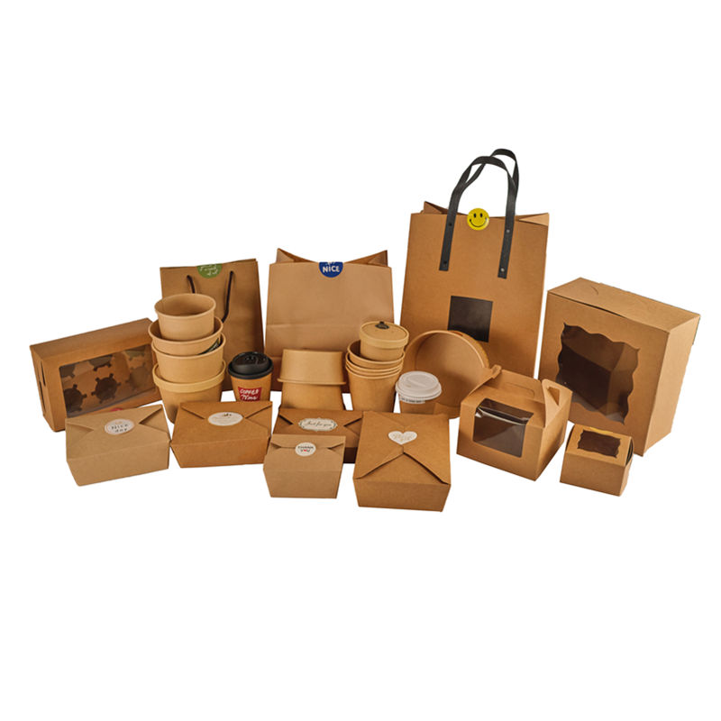 Hong Kong Custom Fast Food Takeaway Hamburger French Fries Roast Fried Chicken Paper Packaging Container Kraft Corrugated Box With Handle 3