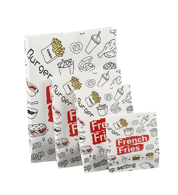 Hong Kong customized logo High-end  best quality lunch pizza hamburger fried chicken bread noodle Kraft paper box with handle 1