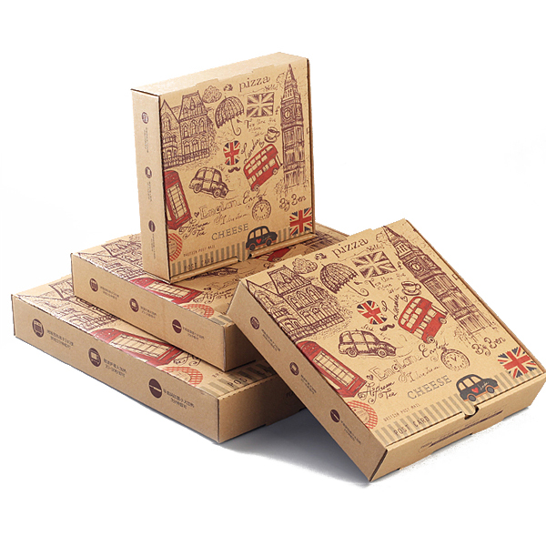 Custom Wholesale Logo Printing  High Quality All Size Takeaway Corrugated Carton  Packaging Pizza Box 6