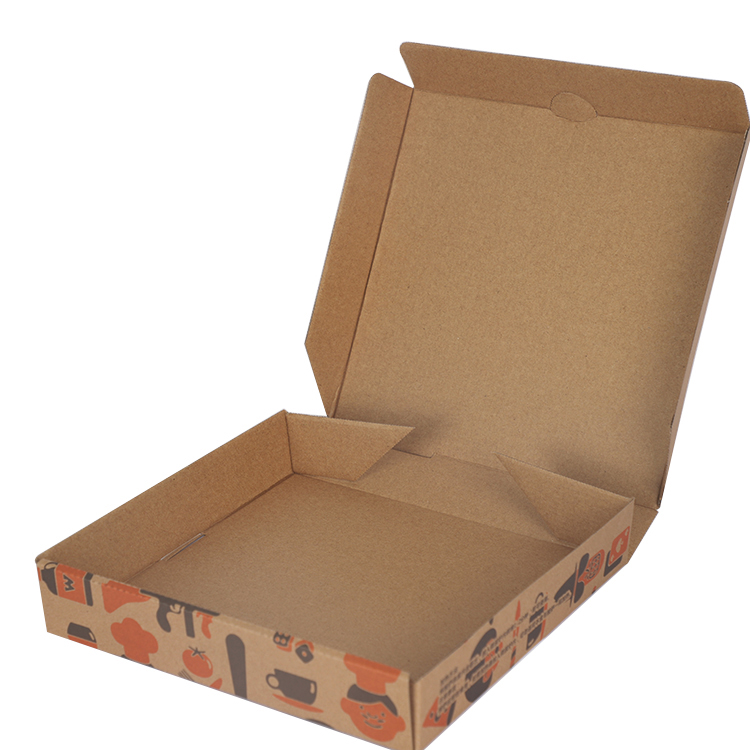 custom printed food grade biodegradable disposable take away pizza packaging boxes with logo 6